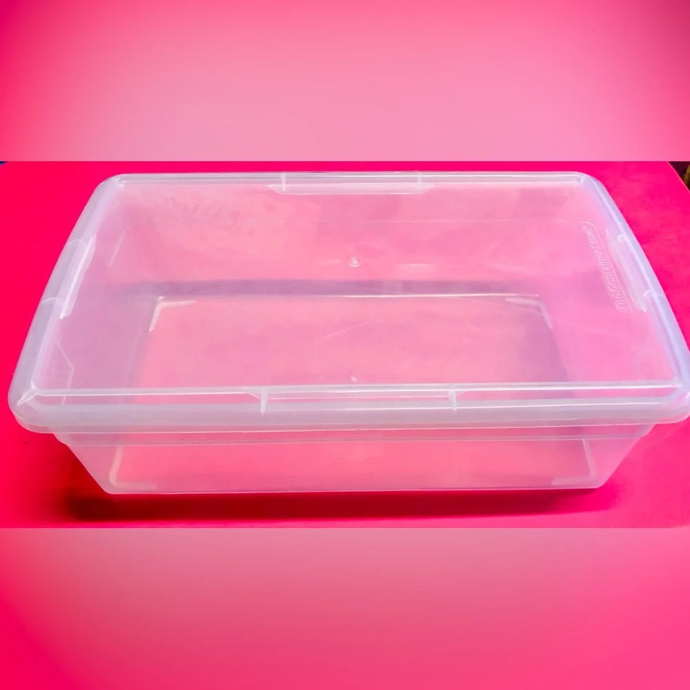 The Container Store Clear Plastic Storage Box For Shoes Sneakers or Accessories